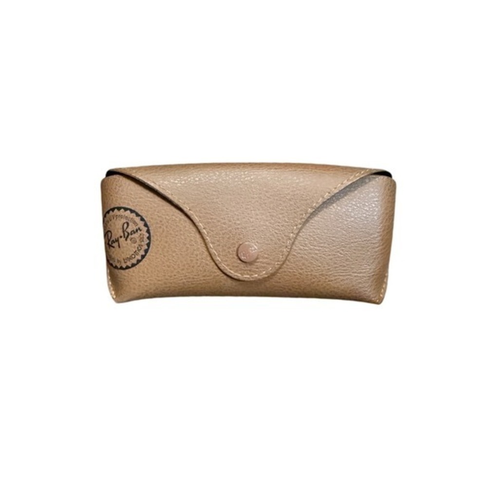Ray-Ban Textured Brown‎ Faux Leather Sunglasses Case with Velvet Lining Luxury